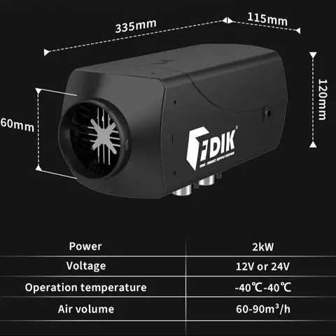 Автомобильный дизельный стояночный обогреватель FK 2 кВт 12 В, без глушителя для новой энергии, Электромобиль, автомобильный обогреватель, плита, автономный обогреватель