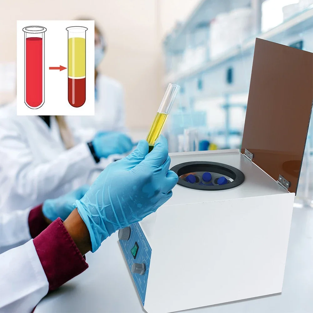 

Benchtop Centrifuge Low Speed PRP Electric Centrifuge 4000 Revolution Serum Separation Laboratory Equipment TD4C