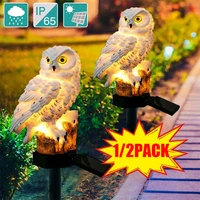 12pcs solar owl light outerdoor waterproof decorative lamp environmental protection garden light for backyard decoration