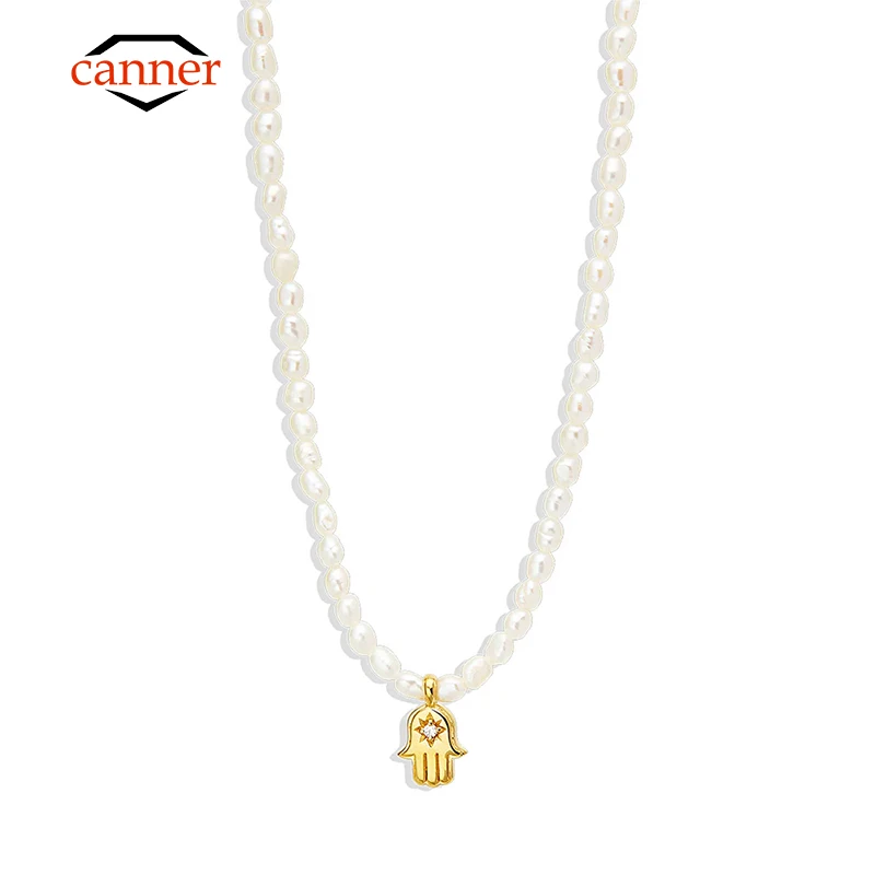 Цепочка женская из серебра 925 пробы с жемчугом и цирконом