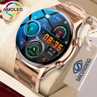 2022 nfc ladies smart watch men amoled 390390 hd screen always display watches bluetooth call custom dial smartwatch for xiaomi