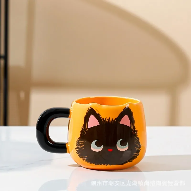 Керамическая кружка с милым котом, подарочная коробка, бытовая чашка для воды, большая емкость, кофейная чашка с ложкой (art.: 3920c8dfe8311) - 3920c8dfe8311