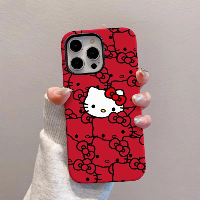 Чехол для телефона Sanrio HelloKitty Driving KT Cats iPhone 11 12 13 14 15 16 Pro Max Mini Plus чехол из ТПУ с