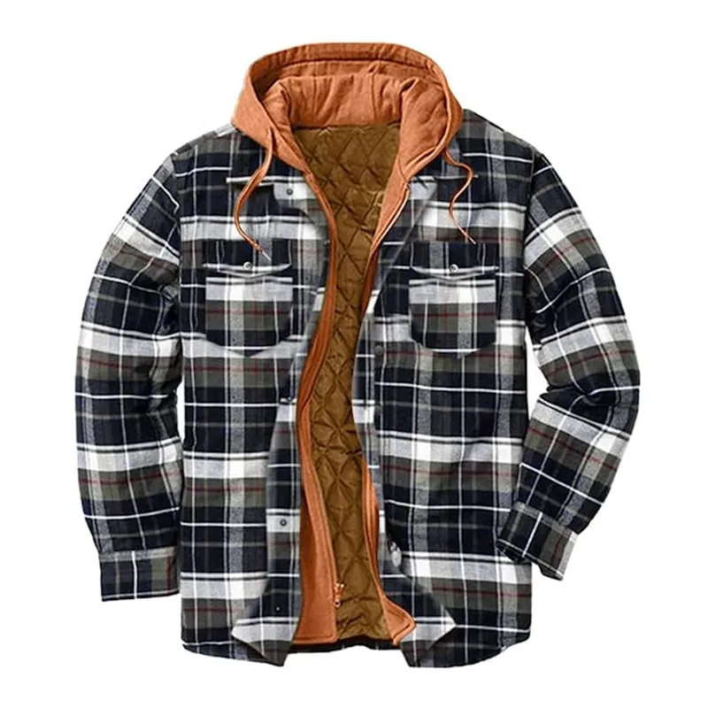 

New Style Long-sleeved Hooded Cotton Padded Loose Men's Coat