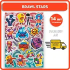 Наклейки Geekroom бравл старc Brawl Stars самоклеющиеся детские стикеры для детей стикерпак на телефон ноутбук