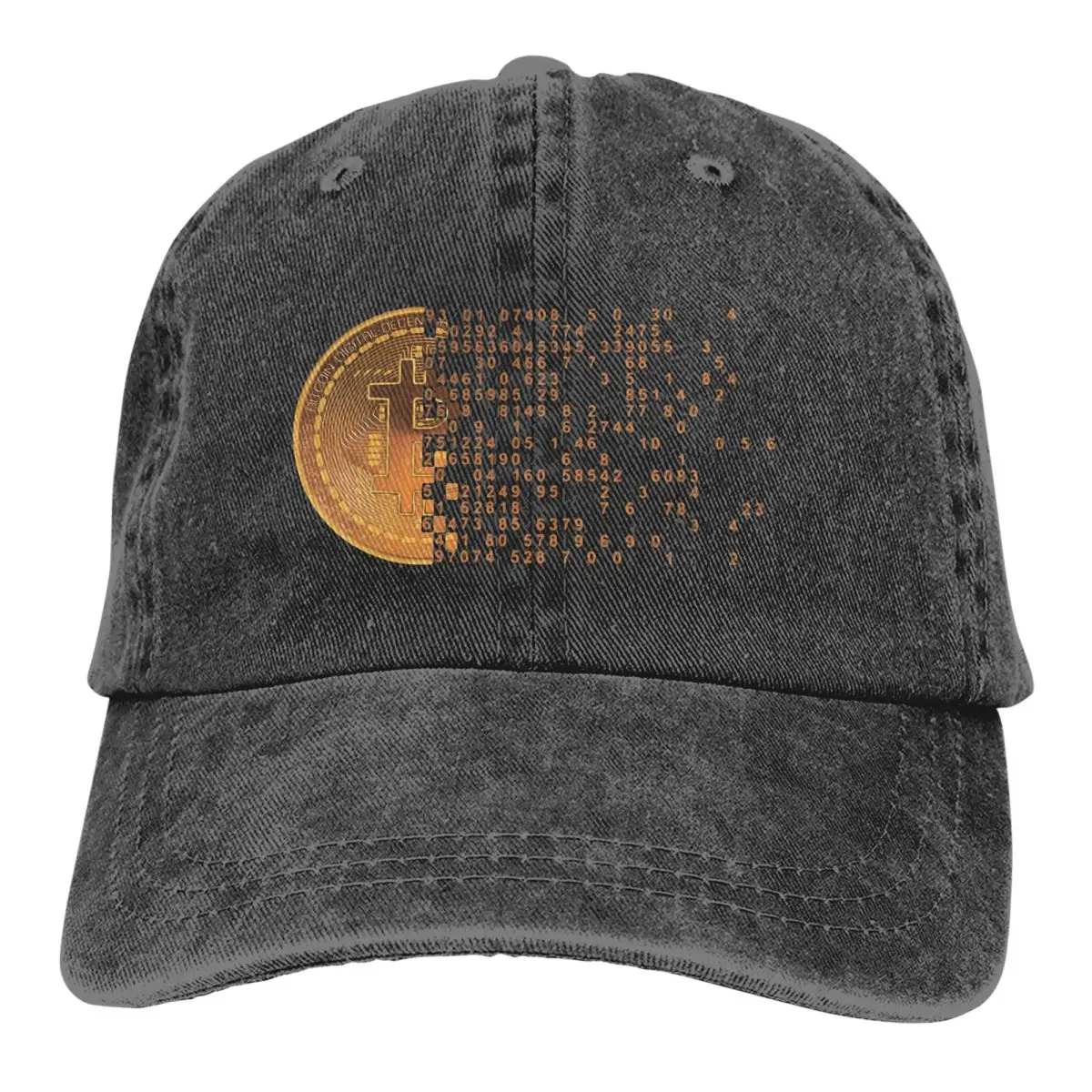 

Golden Baseball Caps Peaked Cap Bitcoin Cryptocurrency Miners Meme Sun Shade Hats for Men