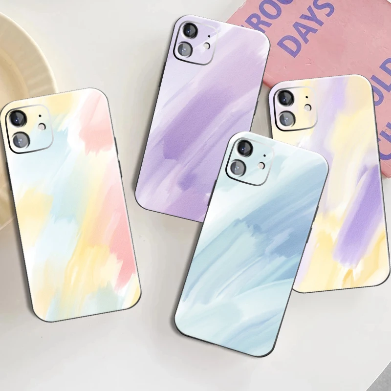 

Luxury Painting Gradient Rainbow Phone Case For iPhone 13 12 Mini 11 Pro Max 7 8 Plus 6S X XS XR 11 Pro Soft Silicon Cover Capa