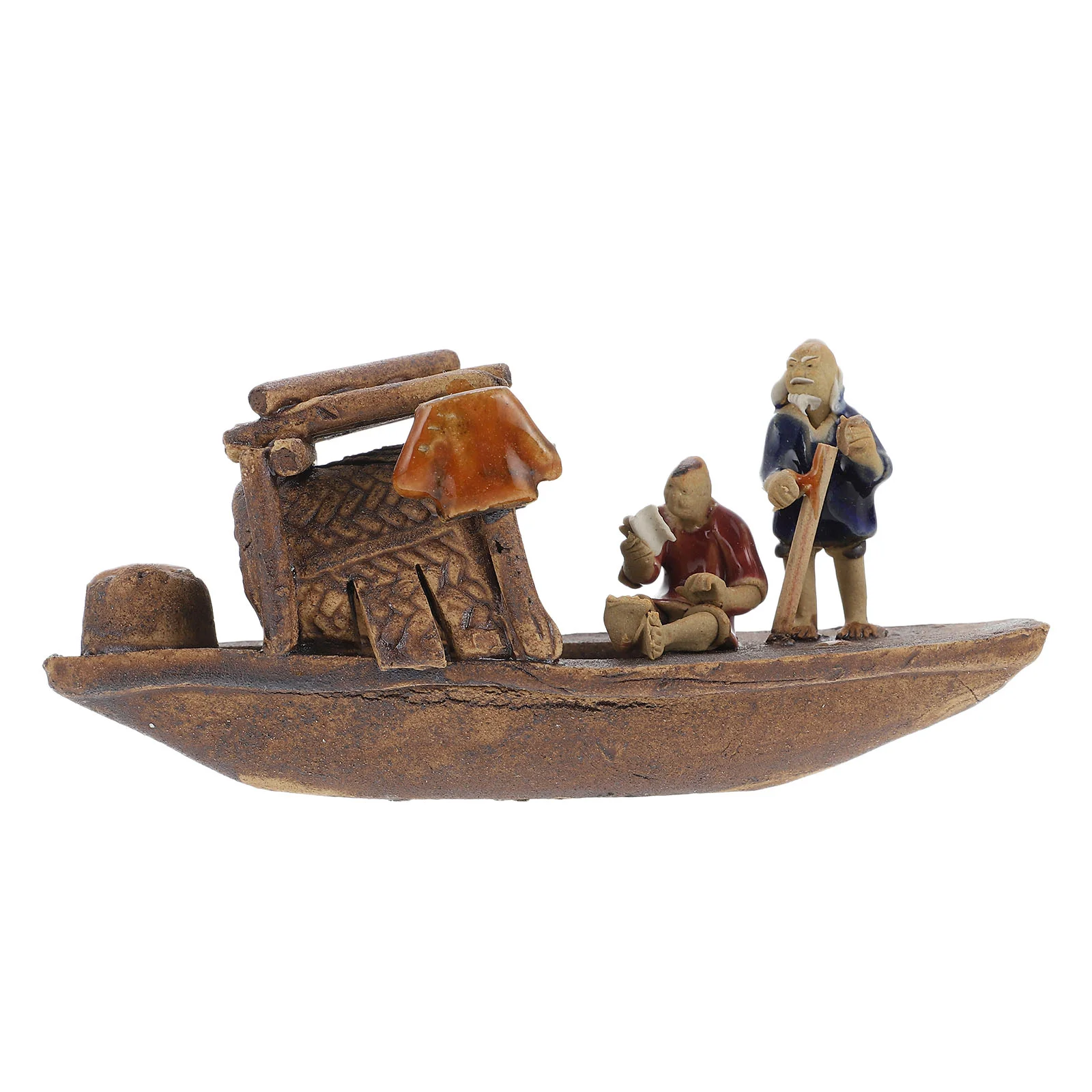 

Fishing Ornament for Aquarium Tank Decoration Ceramic Aquarium Landscaping Decoration for Tank