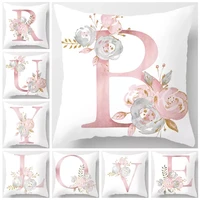 custom pink letter decorative cushion cover wedding party decoration wedding decorative pillow party supplies wedding ornaments