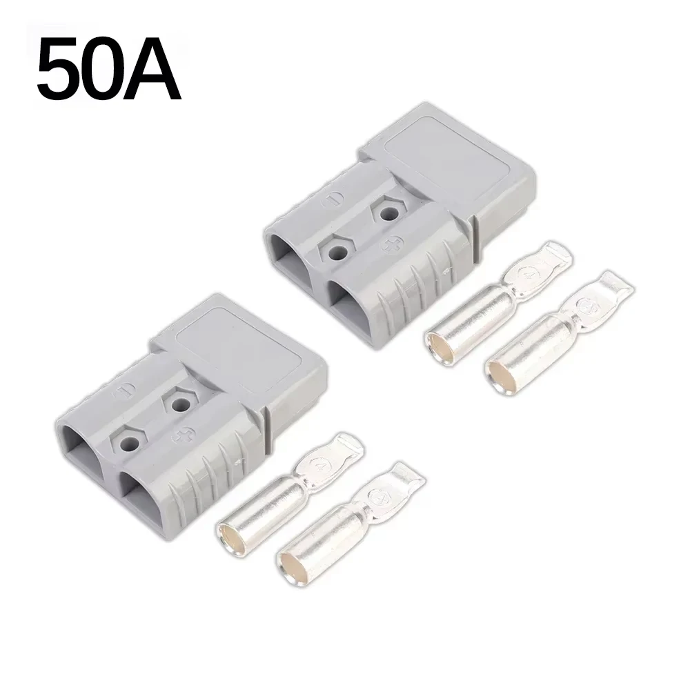 

Двухполюсный с медными контактными разъемами питания 50/120 А, 600 В, зарядная вилка для вилки Anderson, кабельный терминал, питание от аккумулятора