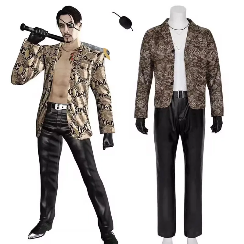 Anime Yakuza Goro Majima Cosplay Halloween Costume  Custom Made