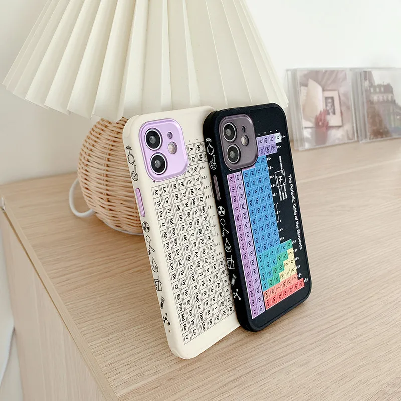 

MiFuny Iphone 14 Pro Case Chemistry Periodic Table of Elements Phone Case IPhone 11 12 13 Pro Max Plus Color Edge Creative Cover