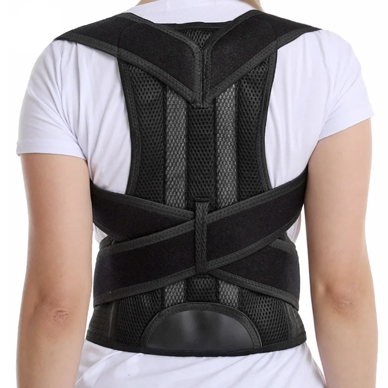 

Reinforced Belt Lumbar Column Posture Corrector Vest Adjustable Back Support Strap Shoulder Spine Brace Neck Stretcher Trainer