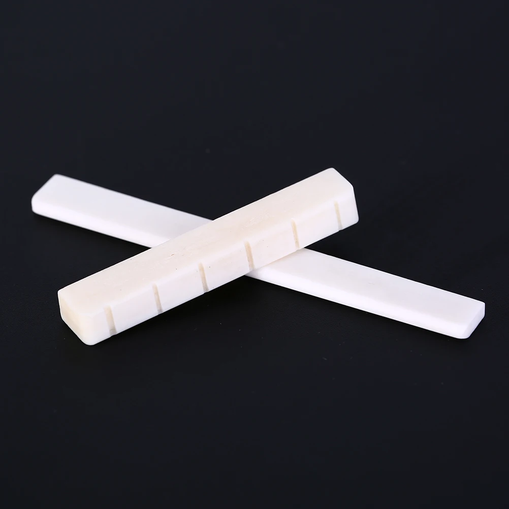 

6 String Classical Guitar Bone Bridge And Nut Set For Electric Guitar Bone Nut Saddle Pre-slotted For 6 Strings Guitar Parts