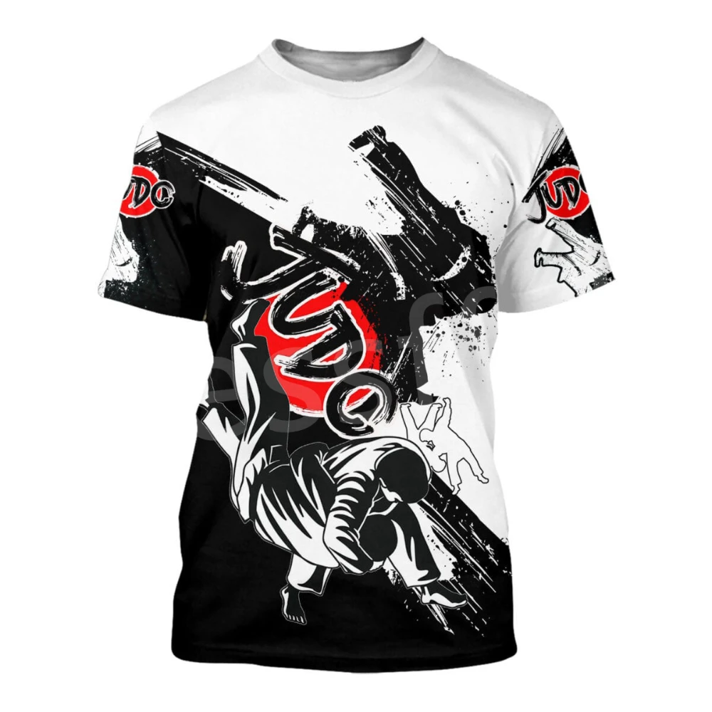 

Summer Fashion Men's Judo 3D Printing T-Shirt Short Sleeve Street Casual Sports Fitness Military Art Oversized New Shirt