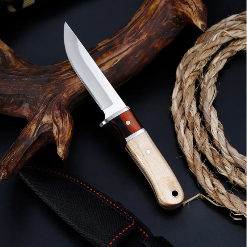 

3cr13MOV Stainless Steel Keel Integrated Small Straight Knife Mountain Climbing Portable Survival Multifunctional Hunting Knife