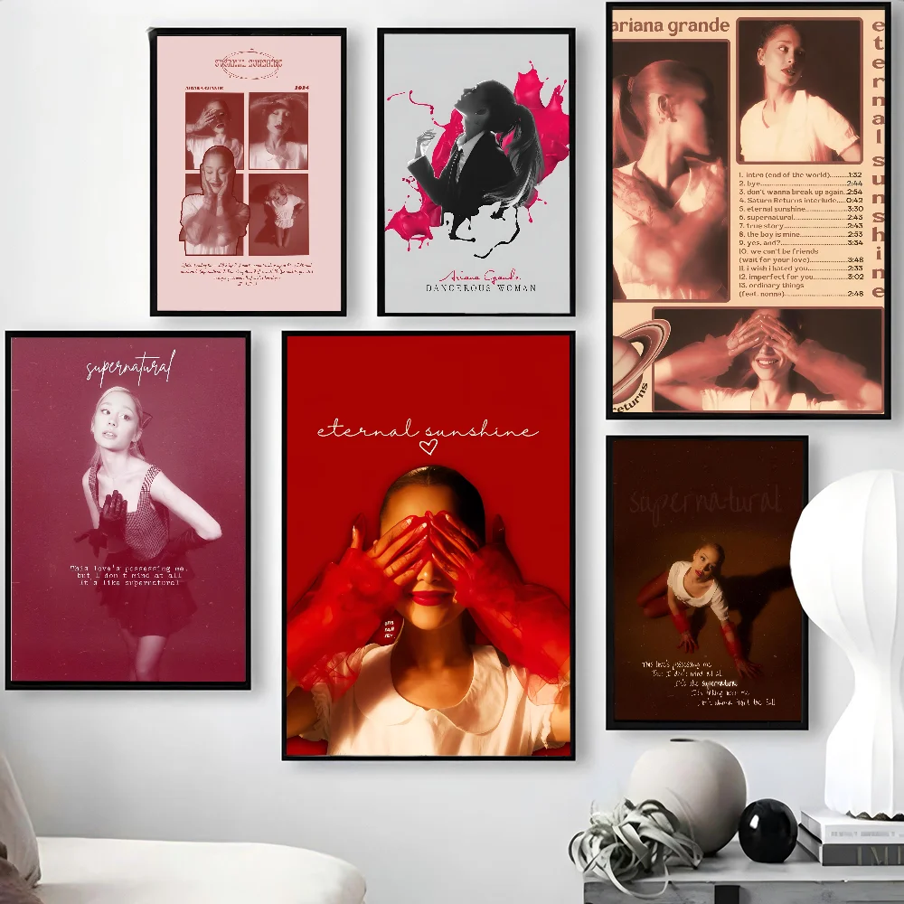 Grande Eternal Sunshine A-Ariana Singer Классический аниме-плакат с бумажным принтом для дома