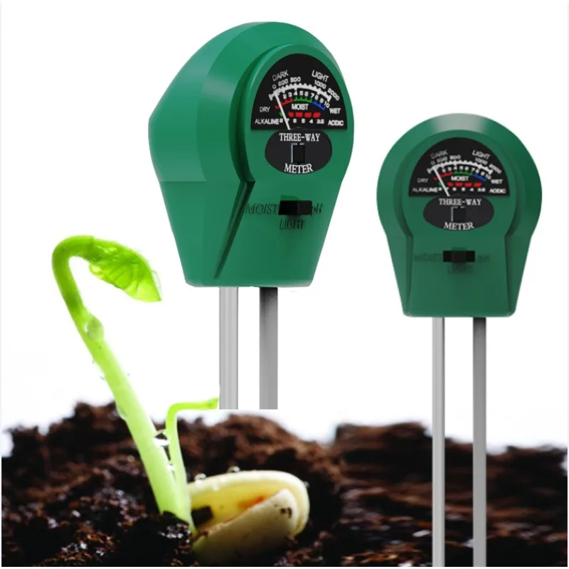 

3 In1 Soil Water Moisture PH Meter Acidity Humidity Sunlight Light PH Test Garden Flowers Moist Sensor Tester Testing Instrument