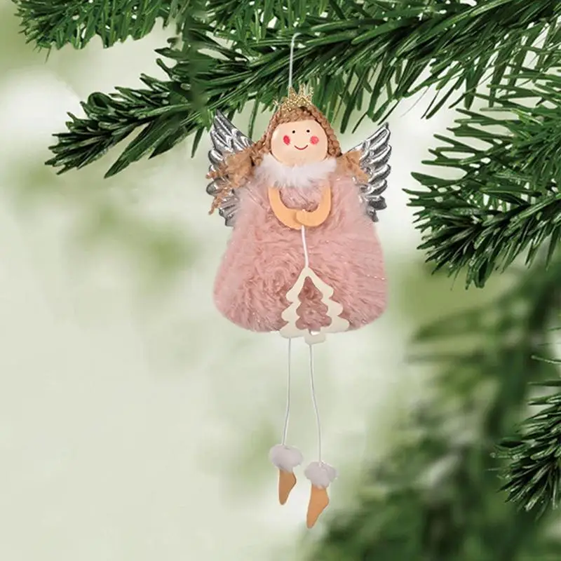 Девушка-ангел с крыльями рождественский кулон серебряные крылья украшение для