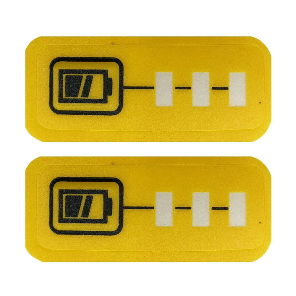 

2PCS DCB200 Battery Capacity LED Key Sticker Label For De-Walt 18V 14.4V Lithium Battery Replacement Stickers Power Tool Parts