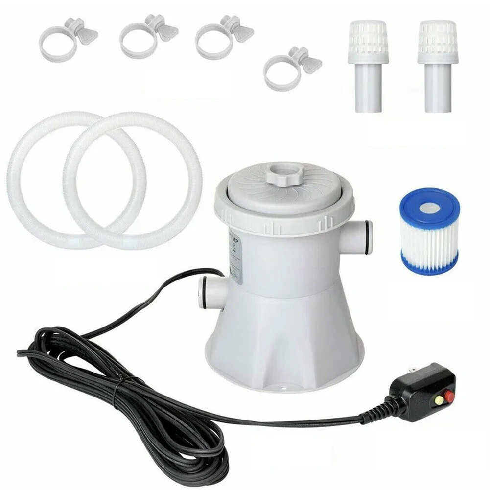 

300 Gallon Swimming Pool Pump W/ Filter Kits Cleaning Above Ground Pools HS-630 EU Plug 220v Swimming Pool Filter Pump Supplies