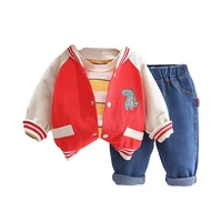 new spring autumn baby boys clothes children girls cartoon jacket t shirt pants 3pcssets toddler casual costume kids tracksuits