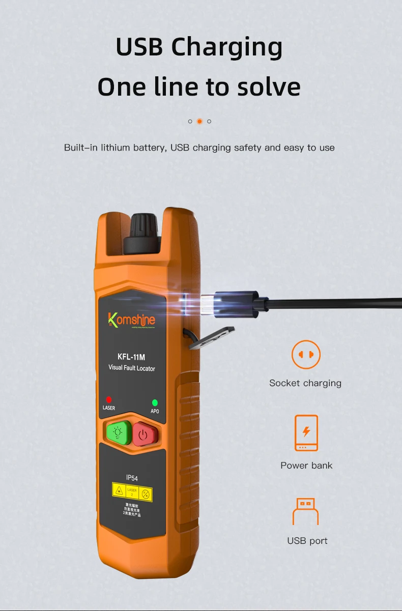 Komshine KFL-11 VLF Laser 30 МВт/10 МВт/20 МВт визуальный локатор неисправностей тестер