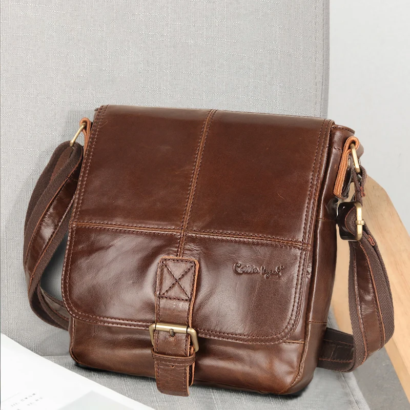 Cobbler Legend Men Bag Sing High Quality Genuine Leather Crossbody Shoulder Bags Chest Shoulder Belt Fashion Messenger Bag