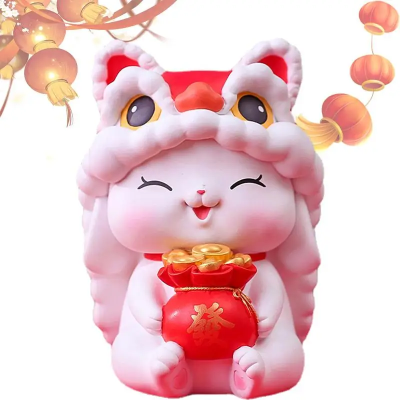 

Копилка со знаками Зодиака, кролик, фигурка года кролика, копилка, настольная Фигурка кролика, копилка для монет для дома и офиса