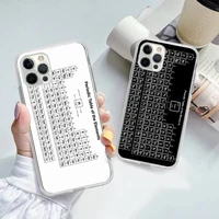 chemistry periodic table of elements phone case for iphone 11 12 13 mini pro max 8 7 6 6s plus x 5 se 2020 xr xs case shell