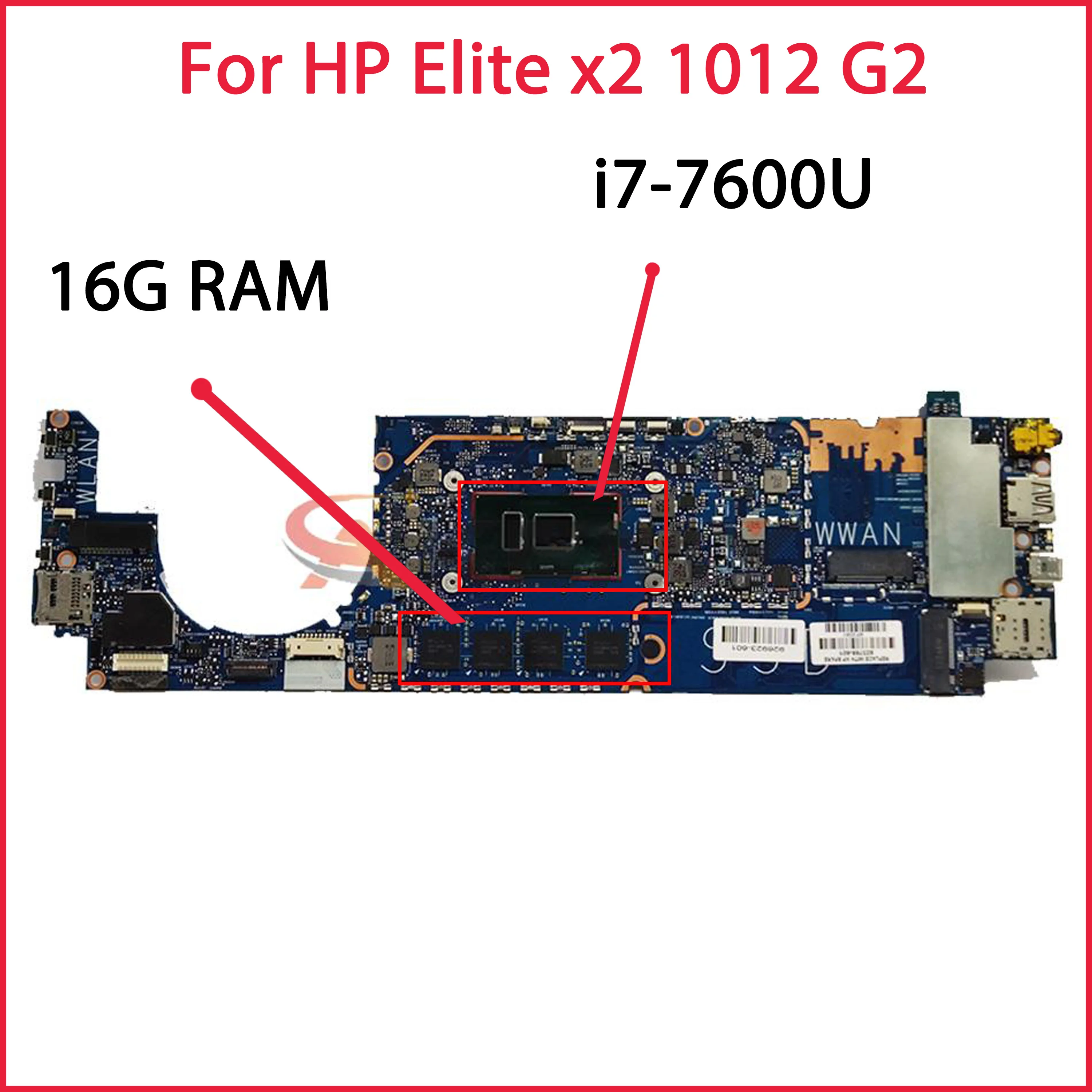 

Оригинальная материнская плата для ноутбука HP Elite x2 1012 G2 с диагональю 16 Гб