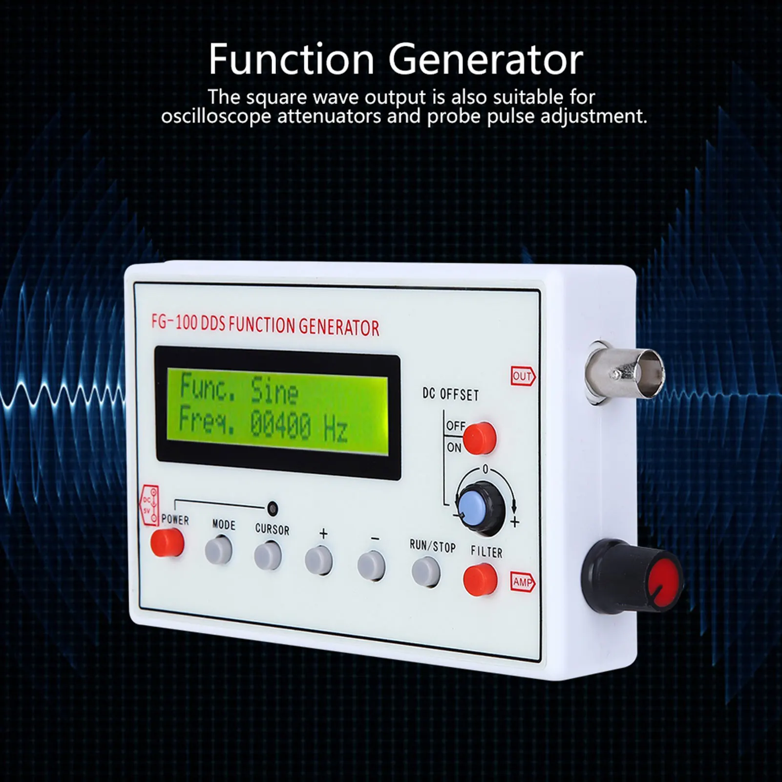 

1HZ-500KHZ DDS Function Generator FG-100 DDS Function Generator Low Frequency Meter Adjustable Mini Signal Generator Low