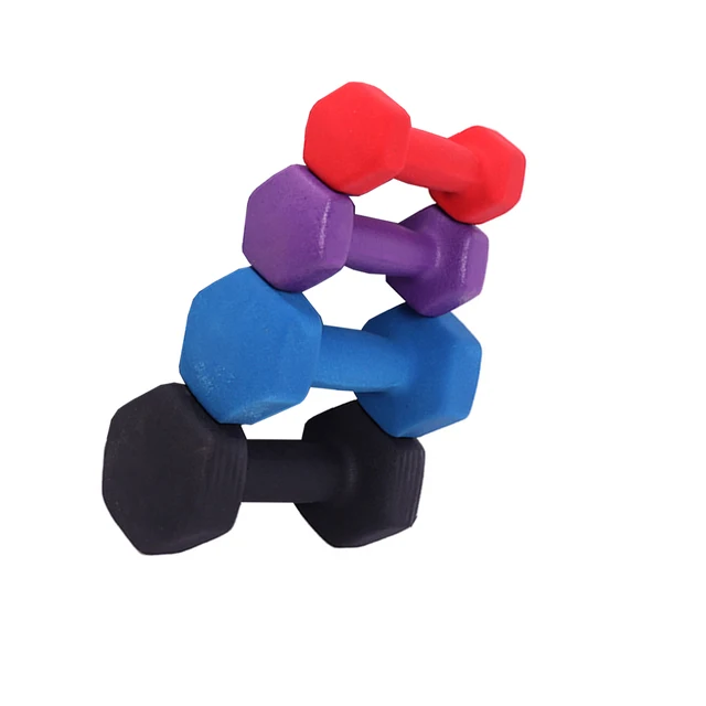 Wear-resistant Dumbbell Anti-skidding Anti-roll Hex Shape Anti-collision Fitness Equipment Waterproof Rustproof Dumbells 1