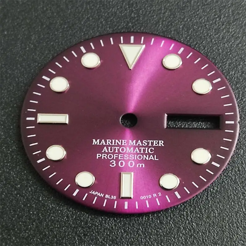 Sunburst dial blue black purple white C3 green luminous SKX007 abalone turtle mechanical watch accessories MOD NH35/36 movement