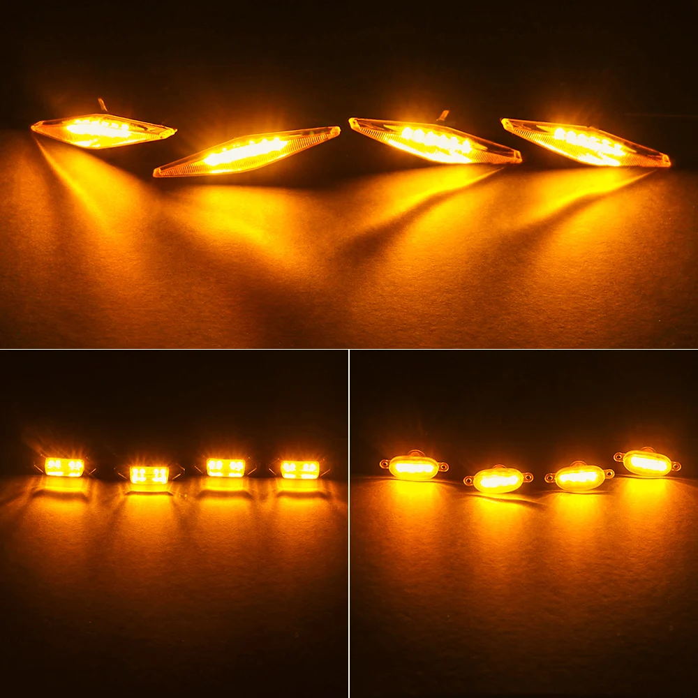 Универсальные Автомобильные светодиодные передние фонари для решетки радиатора
