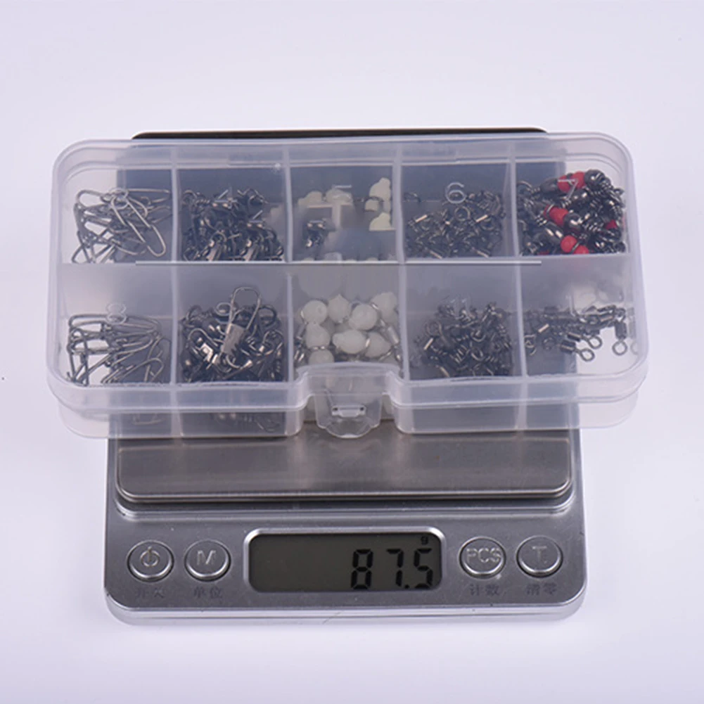 

100pcs Fishing Snap Link Swivels Sea Carp Pike Rigs Terminal Tackle Rigs Diamond Double Buckle Luminous Swivel Pesca Tackle