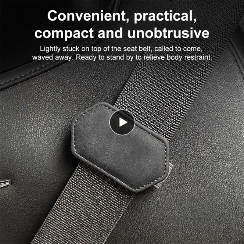 

Convenient Car Seat Belt Clip Leather Auto Stopper Safety Belt Fixed Stopper Magnetic Design Buckle Leather Clip Car Accessories