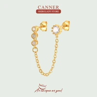 canner 1pc diamond tassel 925 sterling silver earring for women drop earrings pendientes accessories 2022 trend jewelry gift