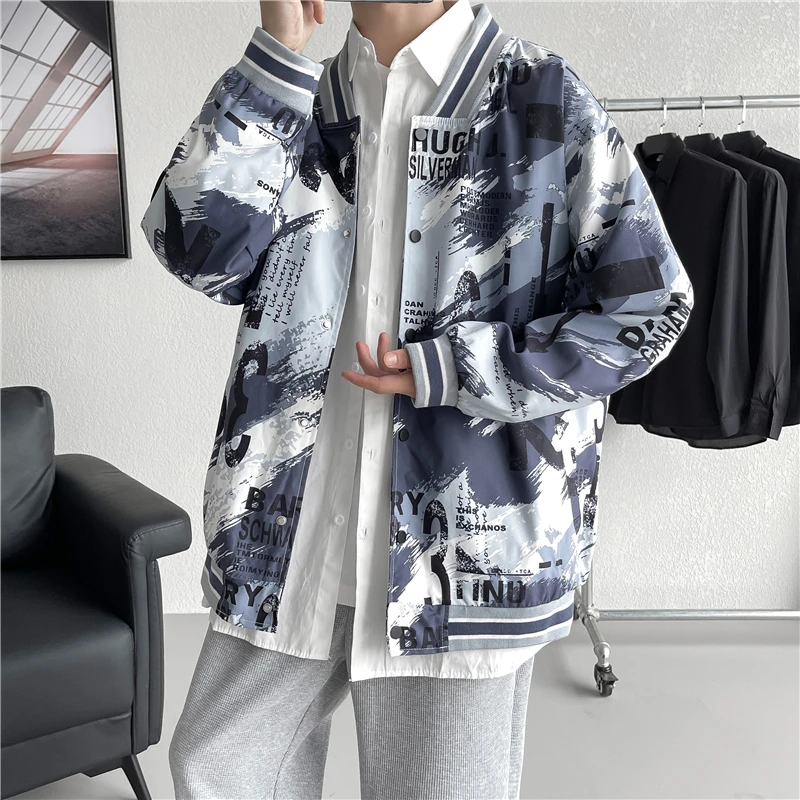 

Мужская куртка-бомбер EOENKKY, уличная куртка-бомбер в стиле Tie Dye, весна 2022, корейский модный тренчкот в стиле Харадзюку, куртка в стиле хип-хоп, ...