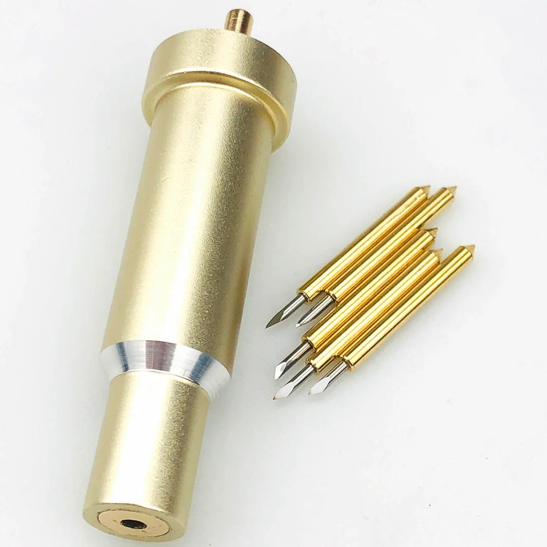 Фото Golden Premium Fine Point, 5 шт., режущие лезвия, виниловые ножи + 1 шт., держатель для Cricut Maker 4 3 Explore 2, инструмент для резьбы Venture №2