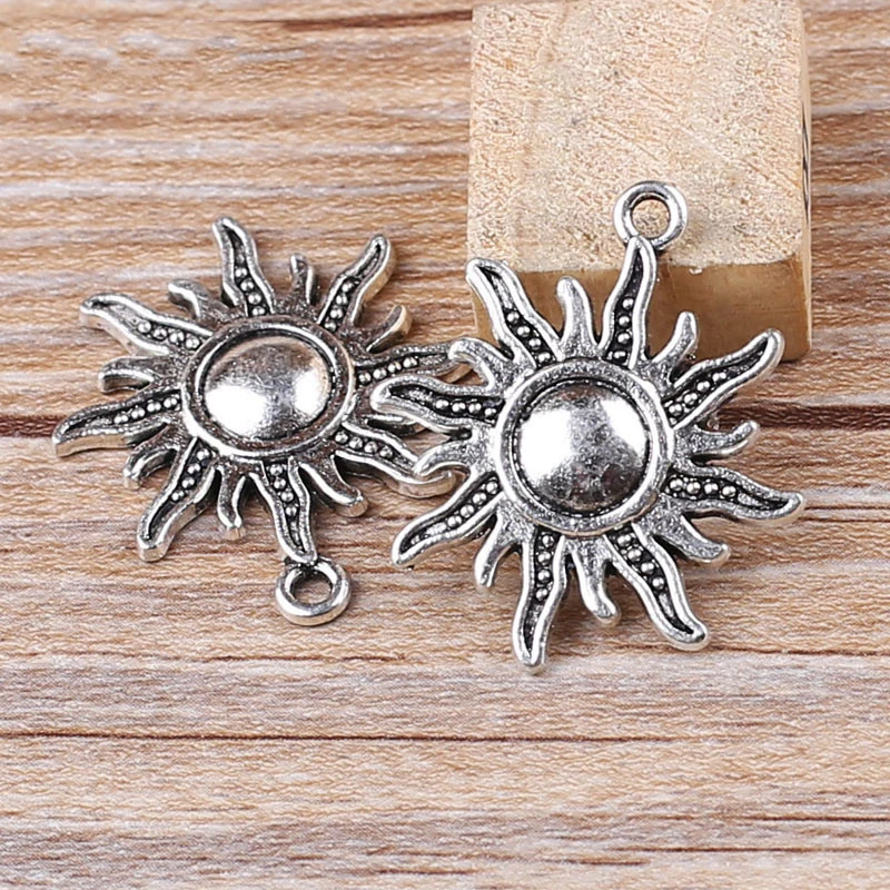 

10PCS Vintage Delicate Sun Charm for Women's Jewelry Making Pendant Necklace DIY Lovly Accessories
