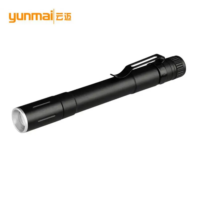 

With Clip Mini Pen-like Flashlights Aluminum Alloy Led Mini Zoom Flashlight Lanterna Portable Torch Telescopic Zoom Night Light