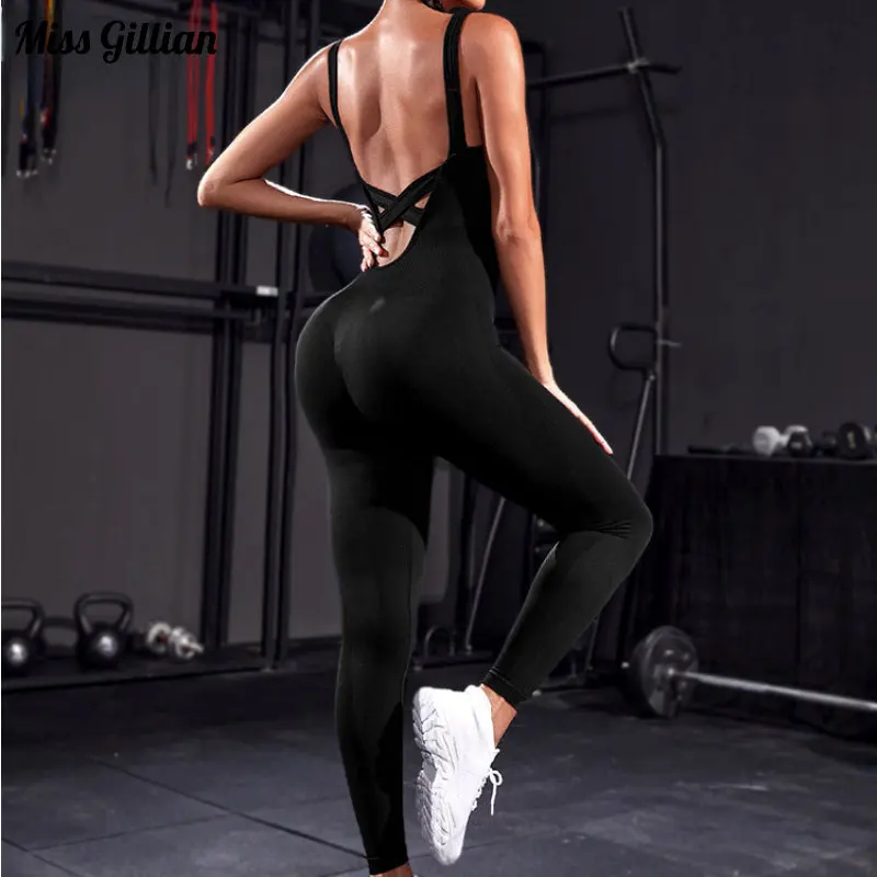

2023 летний женский комбинезон, бесшовный полный боди для женщин, короткий топ на бретелях-спагетти, комбинезоны, спортивные комбинезоны