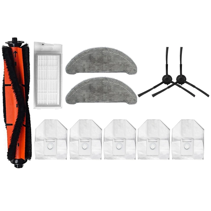 

Mops Cloth Rag Dust Bags Rolling Main Brush Side Brush HEPA Filter For Roidmi EVE Plus Robot Vacuum Cleaner Parts