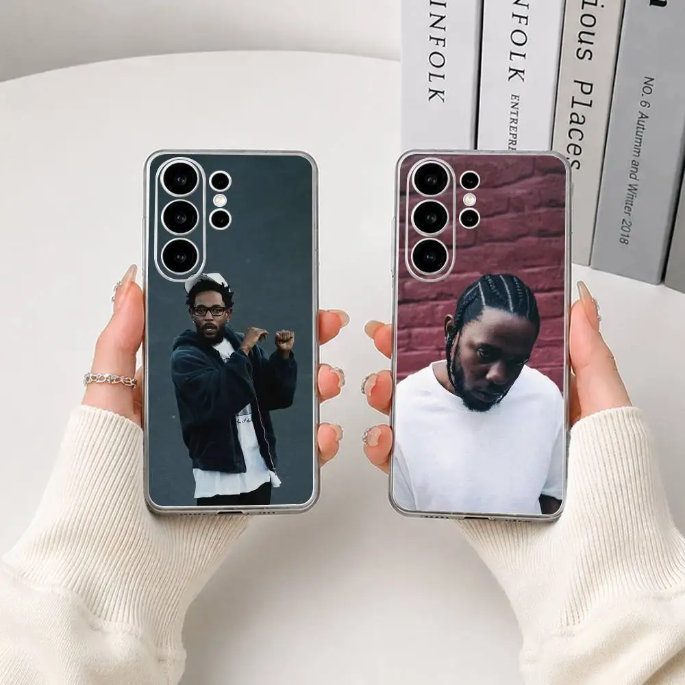 Фото Чехол для телефона с изображением рэпера Кендрика Ламара для Samsung S25, S24, S21, S22, S23, S30, Ultra, S20, Plus, FE, Lite, прозрачный №1