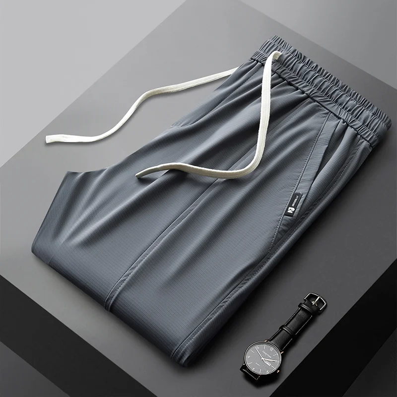 

Summer Men's Thin Casual Pants Korean Fashion Baggy Harem Pants Dstring Design Comfortable Jogging Trousers for Men