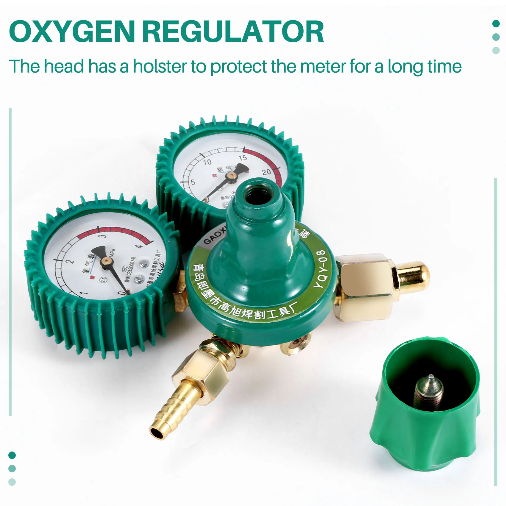 Oxygen Gas Bottle Regulators O2 Reducing Pressure Inhaler Acetylene Double Gauge Regulator Tank