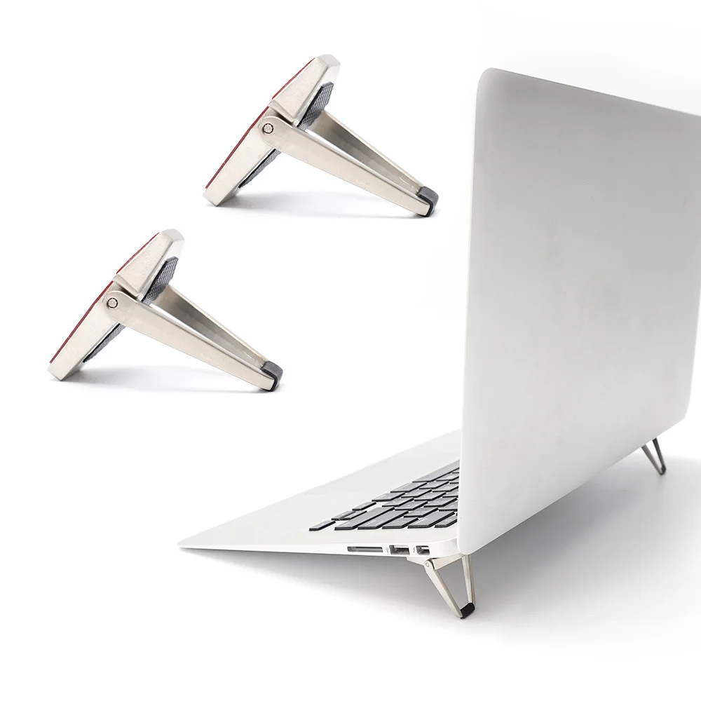 

Portable Invisible Laptop Stand 2PCS Mini Aluminum Cooling Pad PC Laptop Desk Support Bracket for MacBook Pro/Air Kickstand