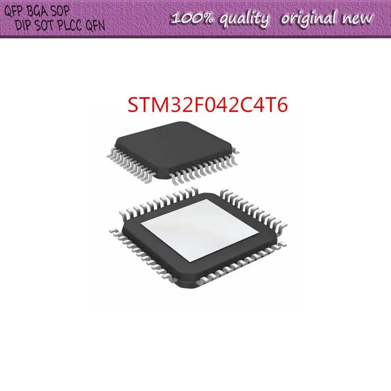 

Новинка 2 шт./партия STM32F042C4T6 STM32F042 32F042C4T6 STM32F 042C4T6