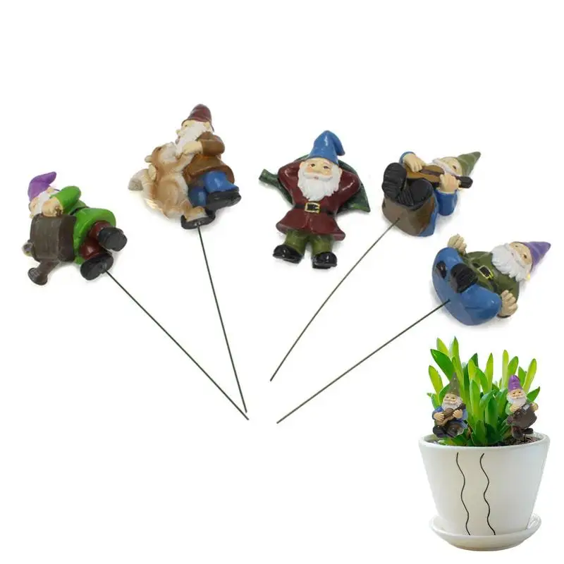 

PCS Fairy Garden Miniatures Gnome Mini Cute Dwarf Figurines Bright Colors And Cuteness Flowerpot Dwarf Decoration